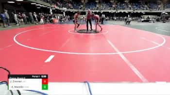 132 lbs Champ. Round 2 - Ayden Macklin, Guilford vs Jadon Zimmer, Lincoln-Way Central