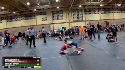 64 lbs Quarterfinal - Jameson Lohr, Williamsburg Wrestling Club vs Brooks Bialo, Bad Karma