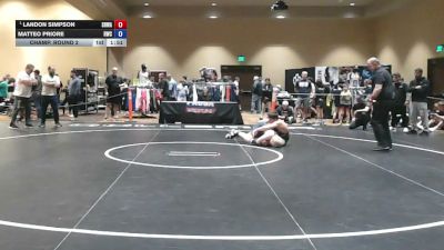 135 lbs Champ. Round 2 - Landon Simpson, South Hills Wrestling Academy vs Matteo Priore, Ruthless Wrestling Club