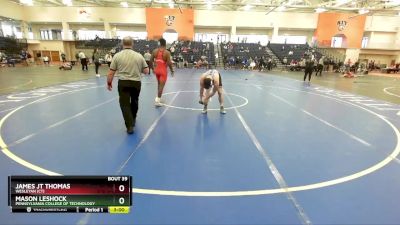 165 lbs Champ. Round 1 - Mason Leshock, Pennsylvania College Of Technology vs James Jt Thomas, Wesleyan (CT)
