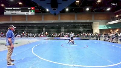 82-89 lbs Round 3 - Madison Moreno, Nevada Elite vs Cullen Mathews, Buckaroo Wrestling Club