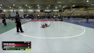 115 lbs Semifinal - Joseph Blazek, Grindhouse vs Payne Walker, Elite Wrestling Academy