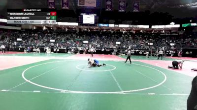 130 lbs Champ. Round 2 - Darren Smith, BAY2 vs Brandon Laurell, LEO1