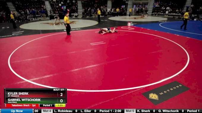 113 Lbs Cons. Round 3 - Kyler Sherk, St. Francis Vs Gabriel Witschorik ...