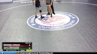 138 lbs Cons. Round 4 - Keith Christianson, Ukiah High School Wrestling vs Emmanuel Sandoval, Beat The Streets - Los Angeles