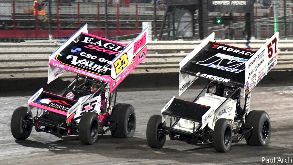 Kyle Larson Passes Garet Williamson Late For Knoxville Prelim Win
