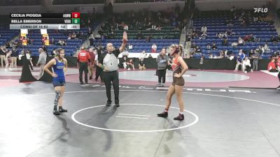 132 lbs Consi Of 16 #2 - Cecilia Pioggia, Agawam vs Bella Emerson, Vergennes