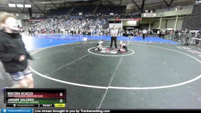 67 lbs Semifinal - Roczen Scacco, Team Aggression Wrestling Club vs Jaeger Salcedo, Punisher Wrestling Company