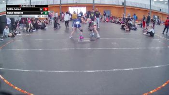 110 lbs Round 2 (4 Team) - Angie Mendez, Team Palmetto Purple vs Sofia Salas, Team NC Wrestling Club