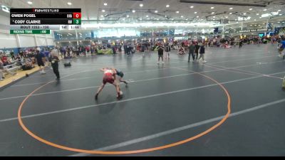 120 lbs Quarterfinal - Owen Fogel, Unattached vs Cody Clarke, Roundtree Wrestling