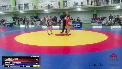 46kg Round 3 - Madelin Jose, Lakehead WC vs Brynn Whitrow, Strathcona WC