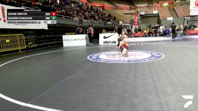 Intermediate Boys - 56 lbs Champ. Round 1 - Hunter Fanucchi, Middletown Wrestling Club vs Julian Abeyta, California Grapplers