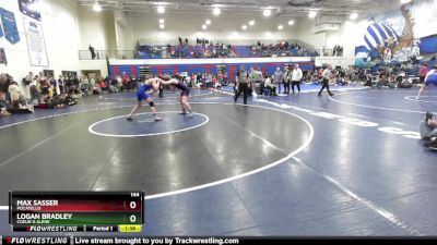 144 lbs Quarterfinal - Logan Bradley, Coeur D Alene vs Max Sasser, Pocatello