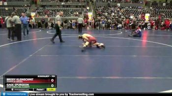 110 lbs Cons. Round 4 - Gage Spurgeon, Moen Wrestling Academy vs Brody Kleinschmit, League Of Heroes