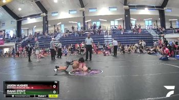 75 lbs Round 5 (8 Team) - Isaiah Stout, Takedown Elite vs Jaxon Hughes, Backyard Brawlers Red