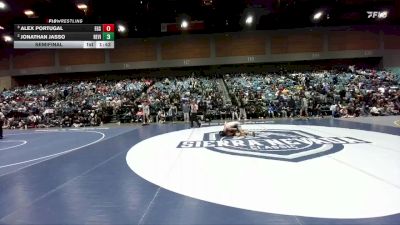 113 lbs Semifinal - Alex Portugal, Elk Grove vs Jonathan Jasso, Redwood -Visalia