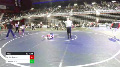 73 lbs Quarterfinal - Wyatt Jordan, Ravage WC vs Timber Weber, Athlos Wrestling