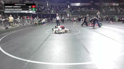 95 lbs Consi Of 8 #2 - Anthony Carullo, Red Nose vs Sebastian Santana, Fair Lawn