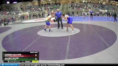 187 lbs Champ. Round 1 - Zander Holcomb, Askeo International Mat Club vs Hayden Miller, Newberg Mat Club