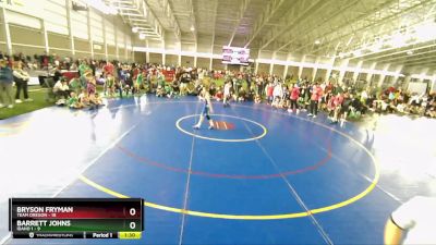 67 lbs Quarters & Wb (16 Team) - Bryson Fryman, Team Oregon vs Barrett Johns, Idaho 1