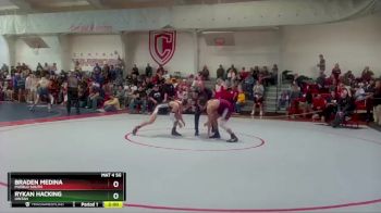 120 lbs Champ. Round 1 - Rykan Hacking, Uintah vs Braden Medina, Pueblo South