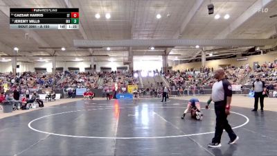 A 150 lbs Champ. Round 1 - Jeremy Mills, Montgomery Central High School vs Caesar Harris, Stratford High School