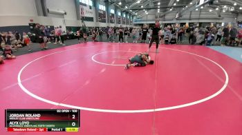 100 lbs Quarterfinal - Jordan Roland, Wesley Club Wrestling vs Alyx Loyo, Silverback Wrestling Forth Worth