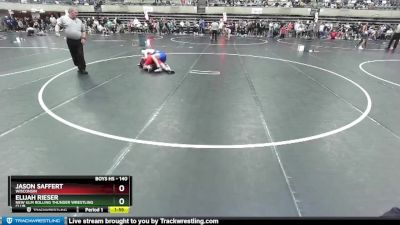 140 lbs Champ. Round 1 - Elijah Rieser, New Ulm Rolling Thunder Wrestling Club vs Jason Saffert, Wisconsin