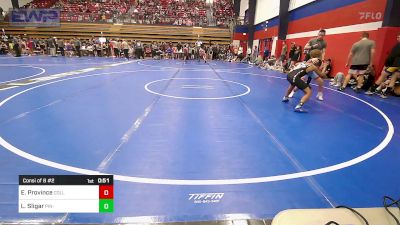 90 lbs Consi Of 8 #2 - Eastin Province, Collinsville Cardinal Youth Wrestling vs Logan Sligar, Pin-King All Stars