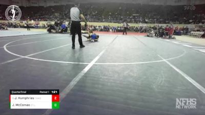 6A-132 lbs Quarterfinal - Jaxson Humphries, OWASSO vs JJ McComas, STILLWATER