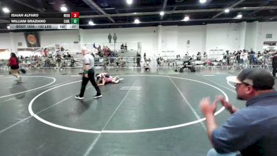 130 lbs Consi Of 4 - Isaiah Alfaro, Rkda vs William Graziano, Carlsbad Wr Ac