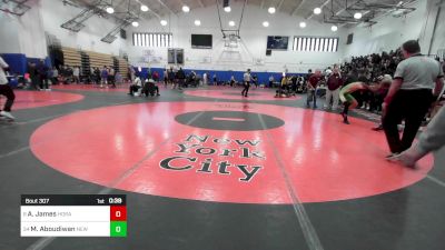 124 lbs Consi Of 16 #2 - Alexander James, Horace Mann School vs Mohammed Aboudiwan, New Dorp-PSAL