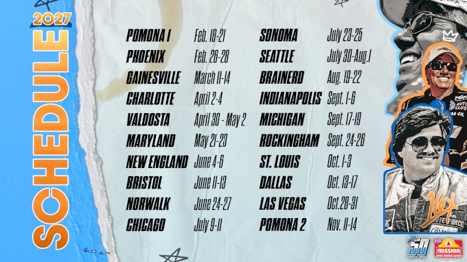NHRA Releases 20-Race Schedule for Upcoming 2027 Season
