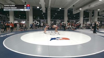 155 lbs Cons. Sub-quarters - Sophia Flores, Betterman Elite Wrestling vs Rhaigyn Trenary, Garrett Wrestling Club