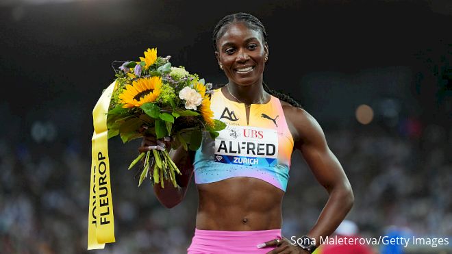 Julien Alfred Sets 100m National Record At Diamond League Zurich