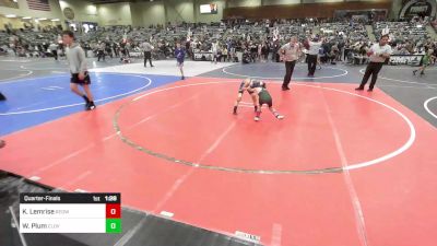 57 lbs Quarterfinal - Keanu Lemrise, Redwood WC vs Wade Plum, Cloverdale Wresting Club
