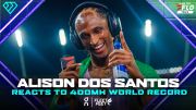 Alison dos Santos Reacts To His NEW 400mH WORLD RECORD In Post-Race Interview