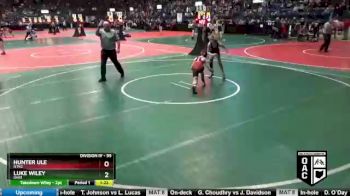 95 lbs Champ. Round 1 - Luke Wiley, OHB1 vs Hunter Ule, NTN2