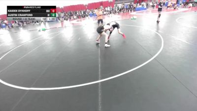 113 lbs Round 1 (8 Team) - Austin Crawford, Oswego East vs Kaiden Dykhoff, United North Central