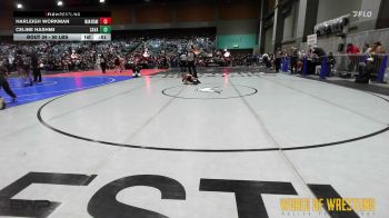 50 lbs Semifinal - Harleigh Workman, Fallon Outlaws Wrestling Club vs Celine Hashmi, Savage House Wrestling Club