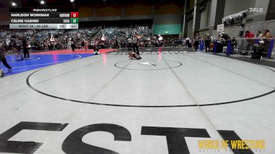 50 lbs Semifinal - Harleigh Workman, Fallon Outlaws Wrestling Club vs Celine Hashmi, Savage House Wrestling Club