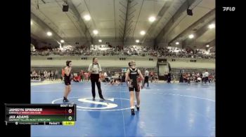 70-80 lbs Round 4 - Jax Adams, Lebanon Yellowjacket Wrestling vs Jamisyn Springer, Kirksville Wrestling Club