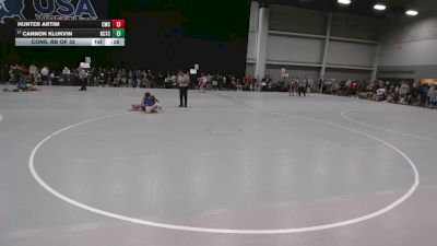 157 lbs Cons. Rd Of 32 - Cannon Klukvin, Kansas City Training Center vs Hunter Artim, Credo Wrestling Club
