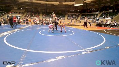 49-52 lbs Round Of 16 - Reegan Perkins, Tahlequah Wrestling Club vs Averly Pittman, Spartan Wrestling Fort Smith