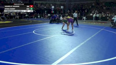 140 lbs Consi Of 16 #1 - Anabelle Aguirre, Ernest Righetti (CS) vs Ayaka Naddy, Concord (NC)