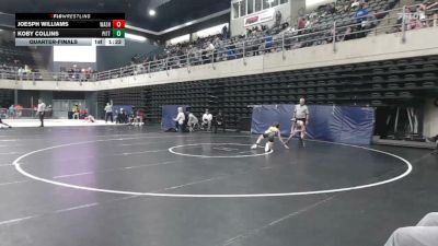 100 lbs Quarterfinal - Joesph Williams, Washington Twp vs Koby Collins, Pittsburgh