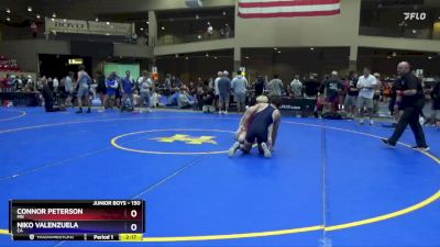 150 lbs Quarterfinal - Connor Peterson, MN vs Niko Valenzuela, CA