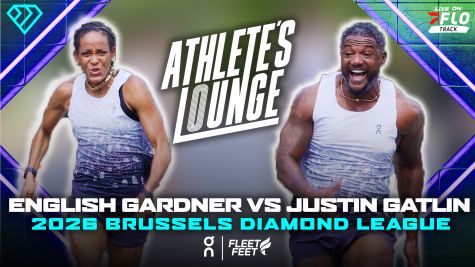 Justin Gatlin vs English Gardner Over 60m LIVE on The Athlete's Lounge | Full Race Replay