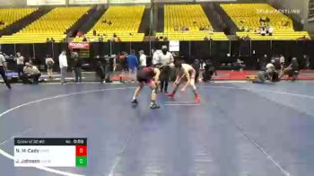 132 lbs Consolation - Nikolaos Matthews-Cady, Unattached 23 vs Josiah Johnson, Unattached 119