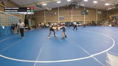 133 lbs Cons. Round 2 - Richard Romero, Unattached vs Asher Clayton, Doane